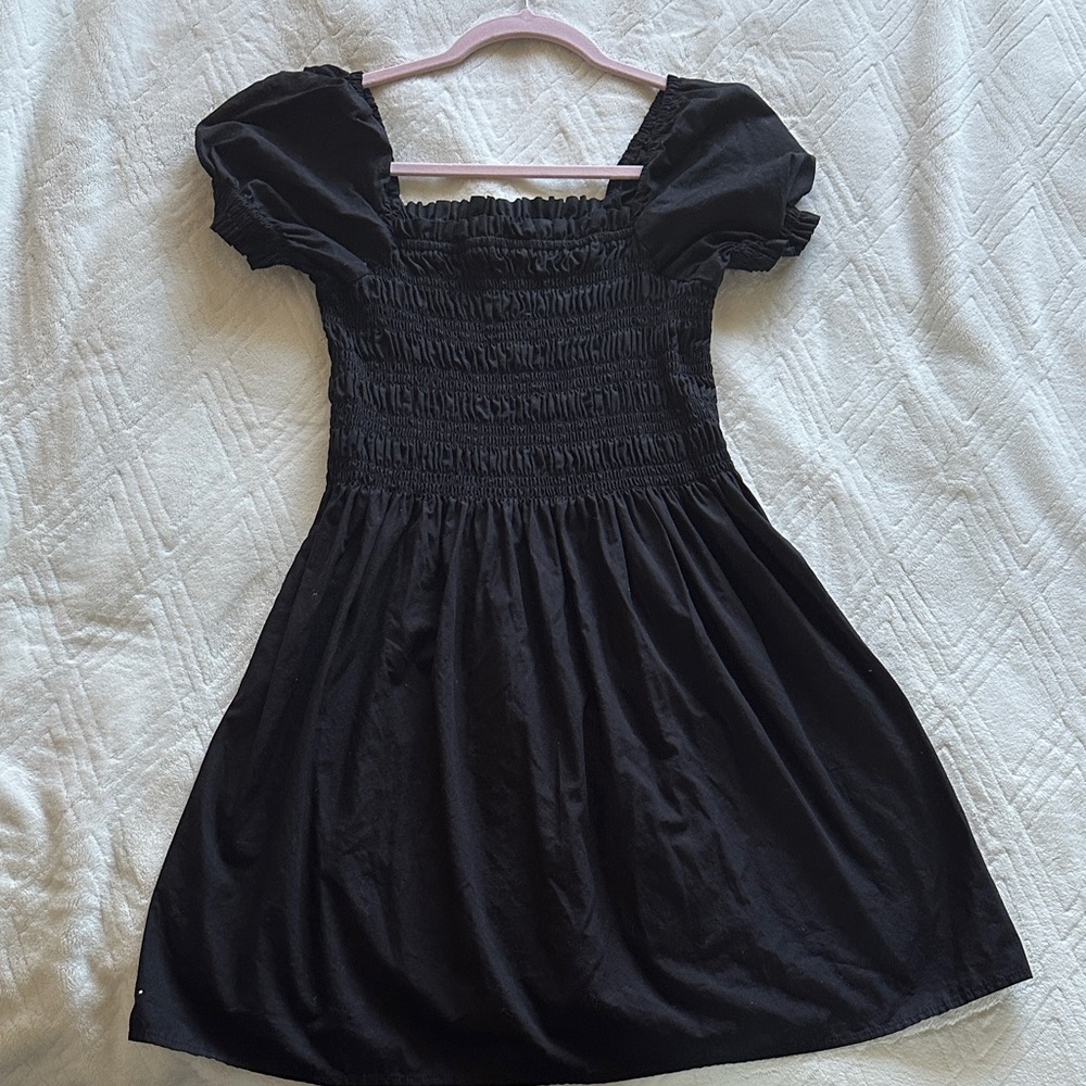 Divided Black Backless Dress